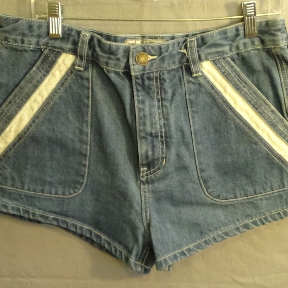 Free People Blue Jean Shorts Size 31